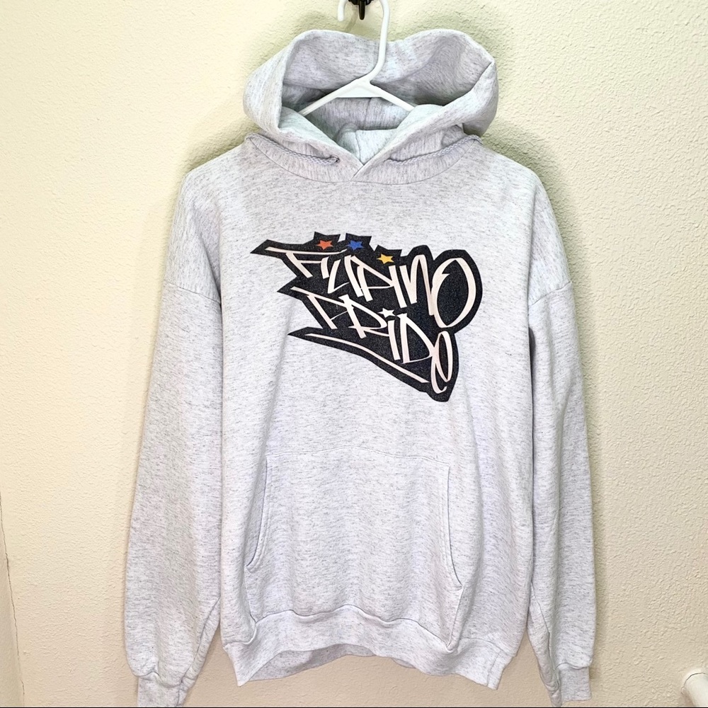 Hanes Gray “Filipino Pride” Hoodie, Kids Large